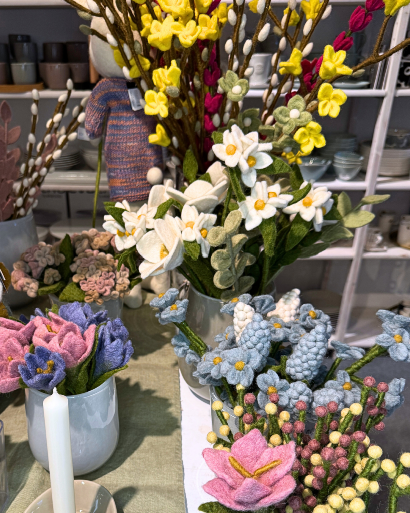 Filzblumen Osterdeko