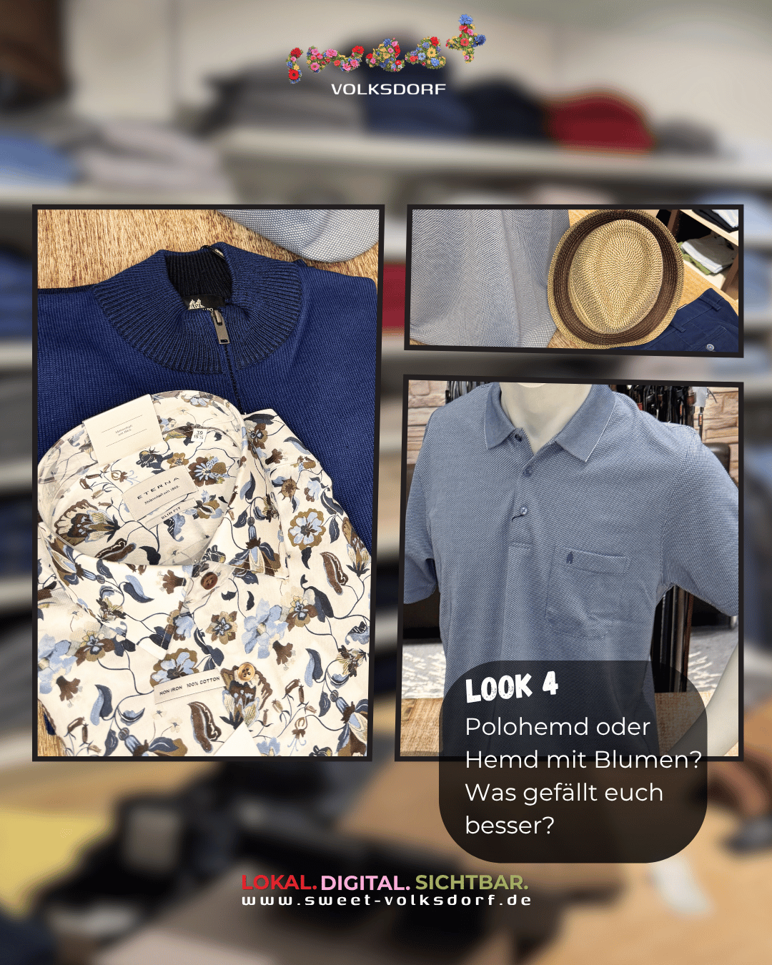 Hemd mit großen Blumen