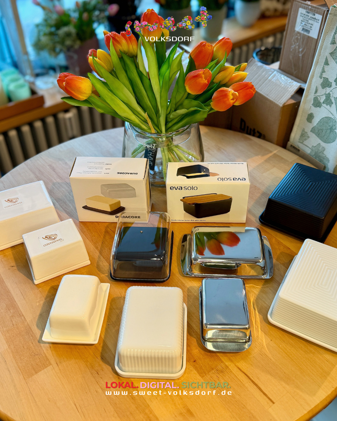 Große Butterdosenauswahl