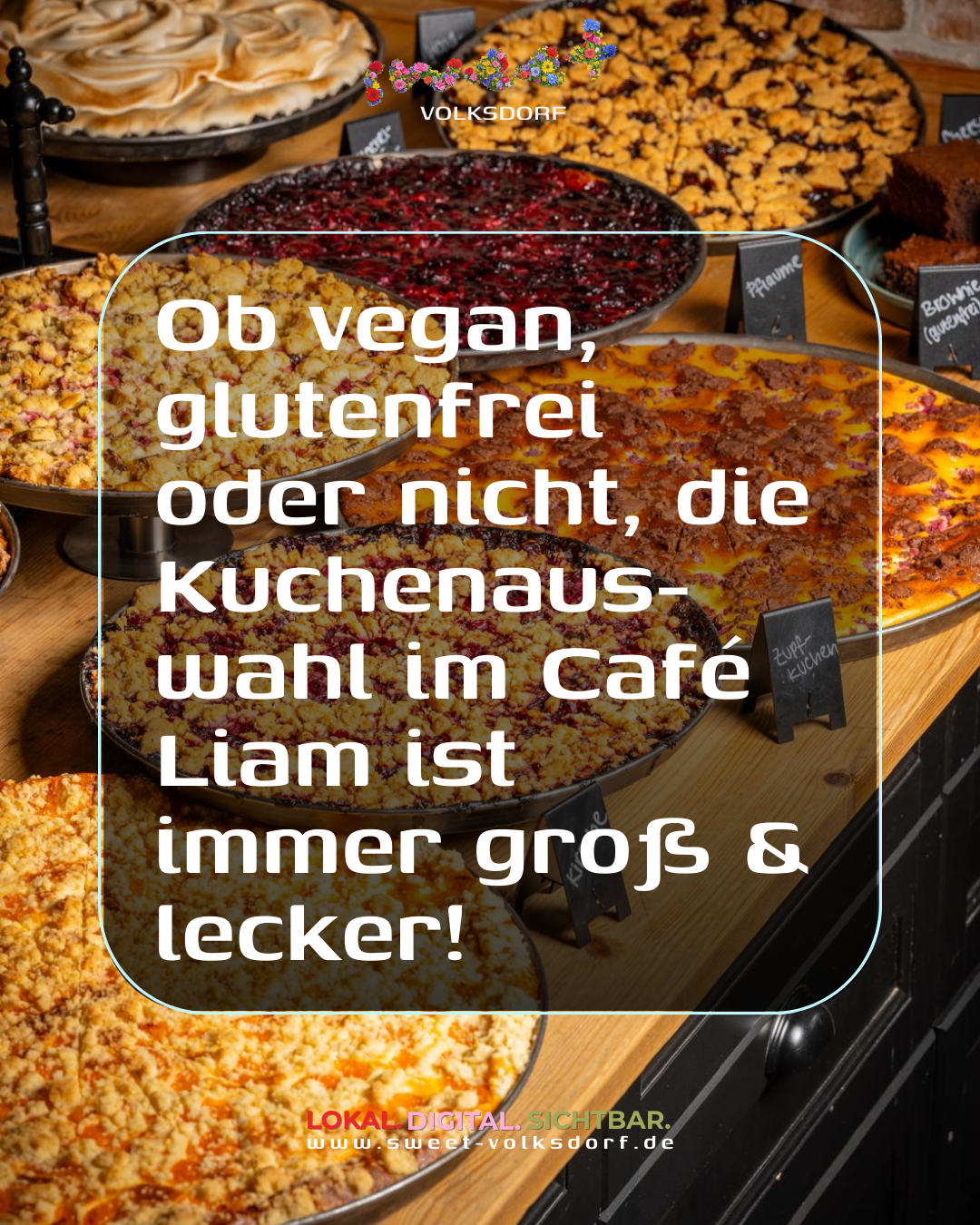 Große Kuchenauswahl