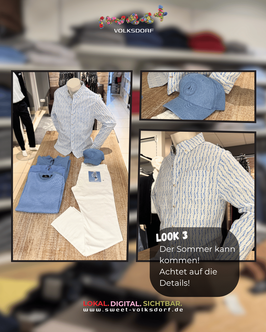 Hemd mit Fischmuster