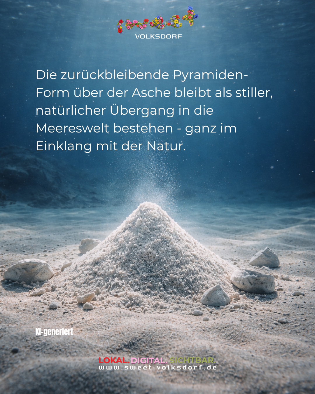 Urne unter Wasser Seebestattung