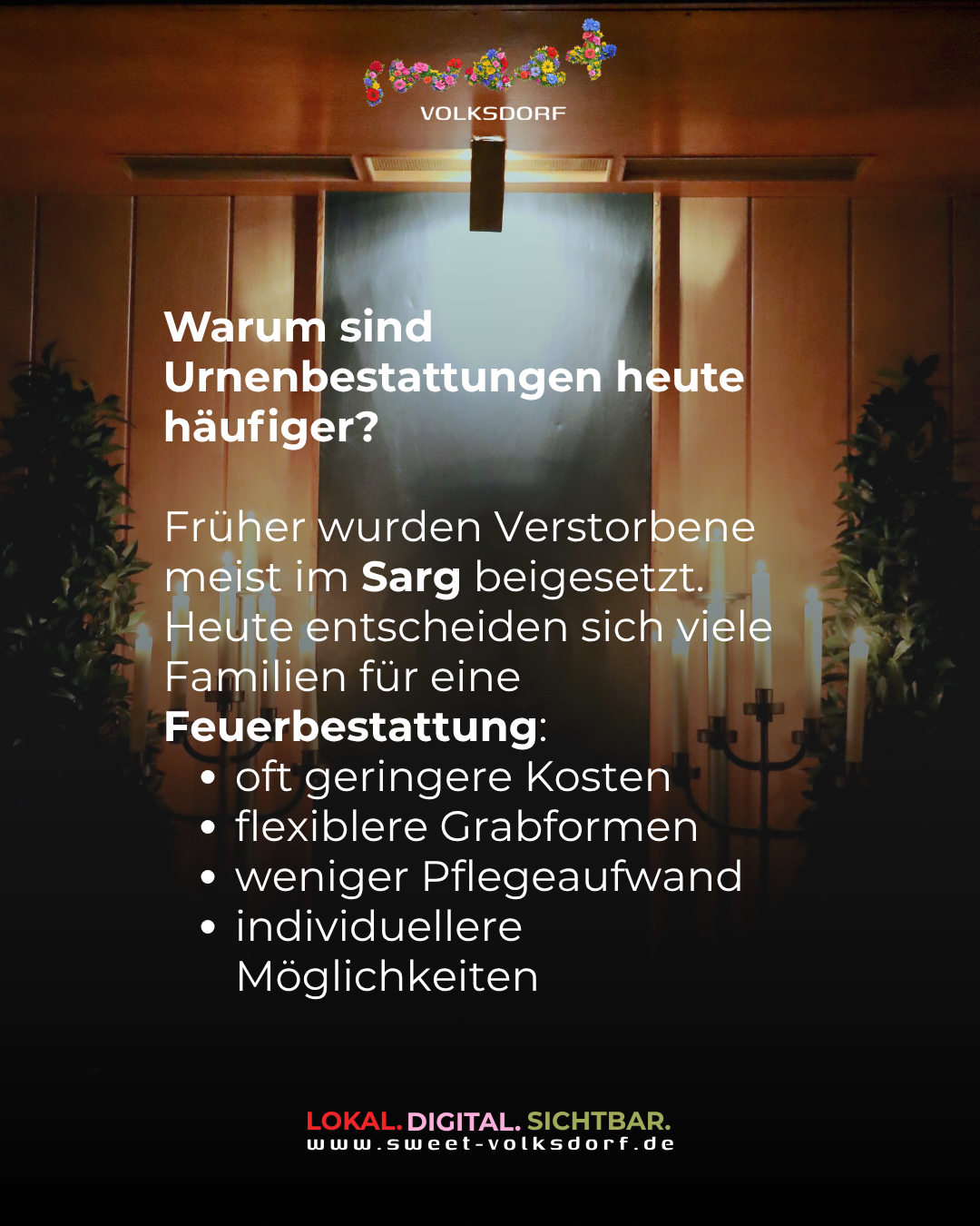 Was für Urnenbestattung spricht