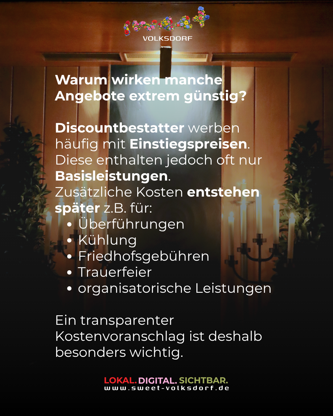 Pro und Contra Discountbestattung