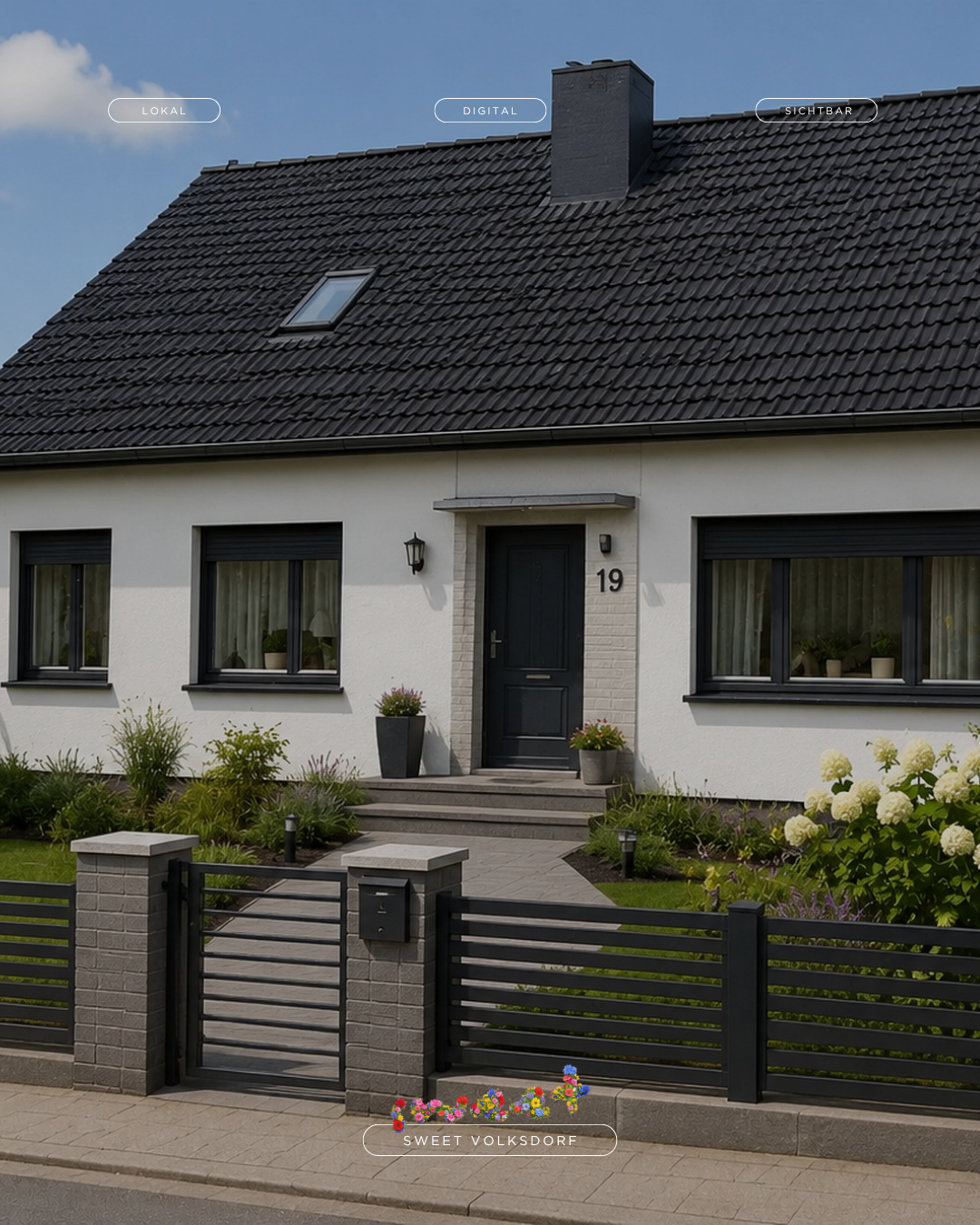 Visualisierung eines renovierten Hauses
