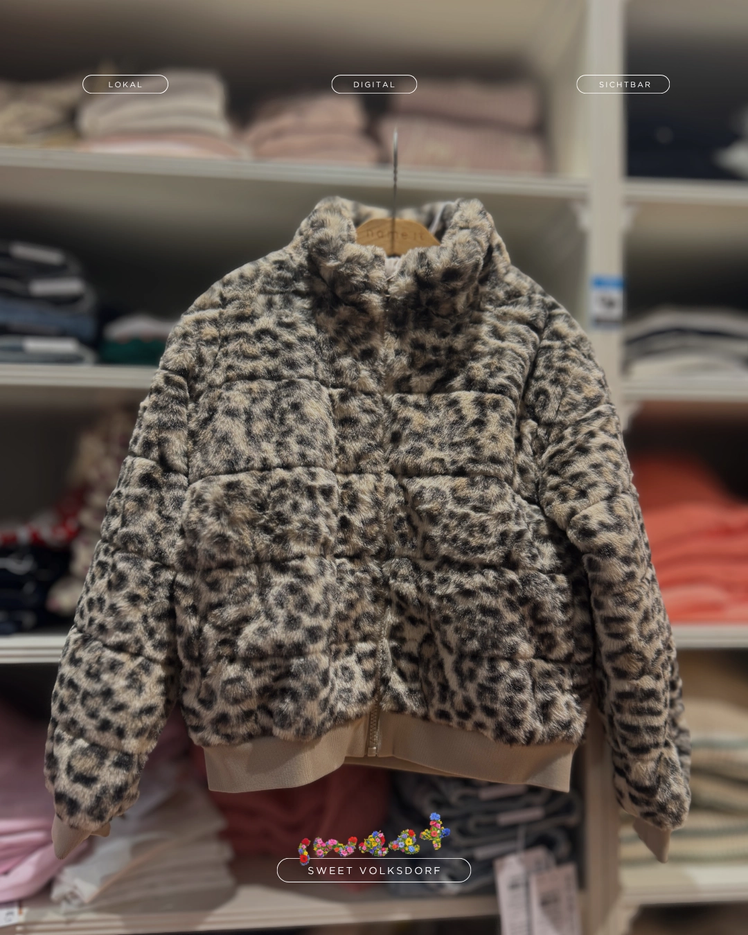 Kunstfelljacke Leo-Look für Kinder