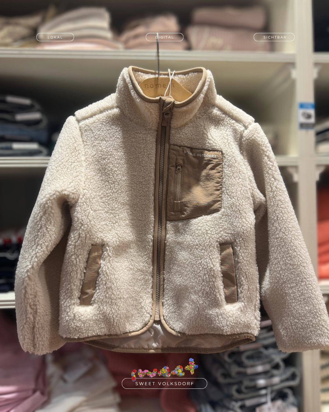 Fleecejacke beige für Kinder