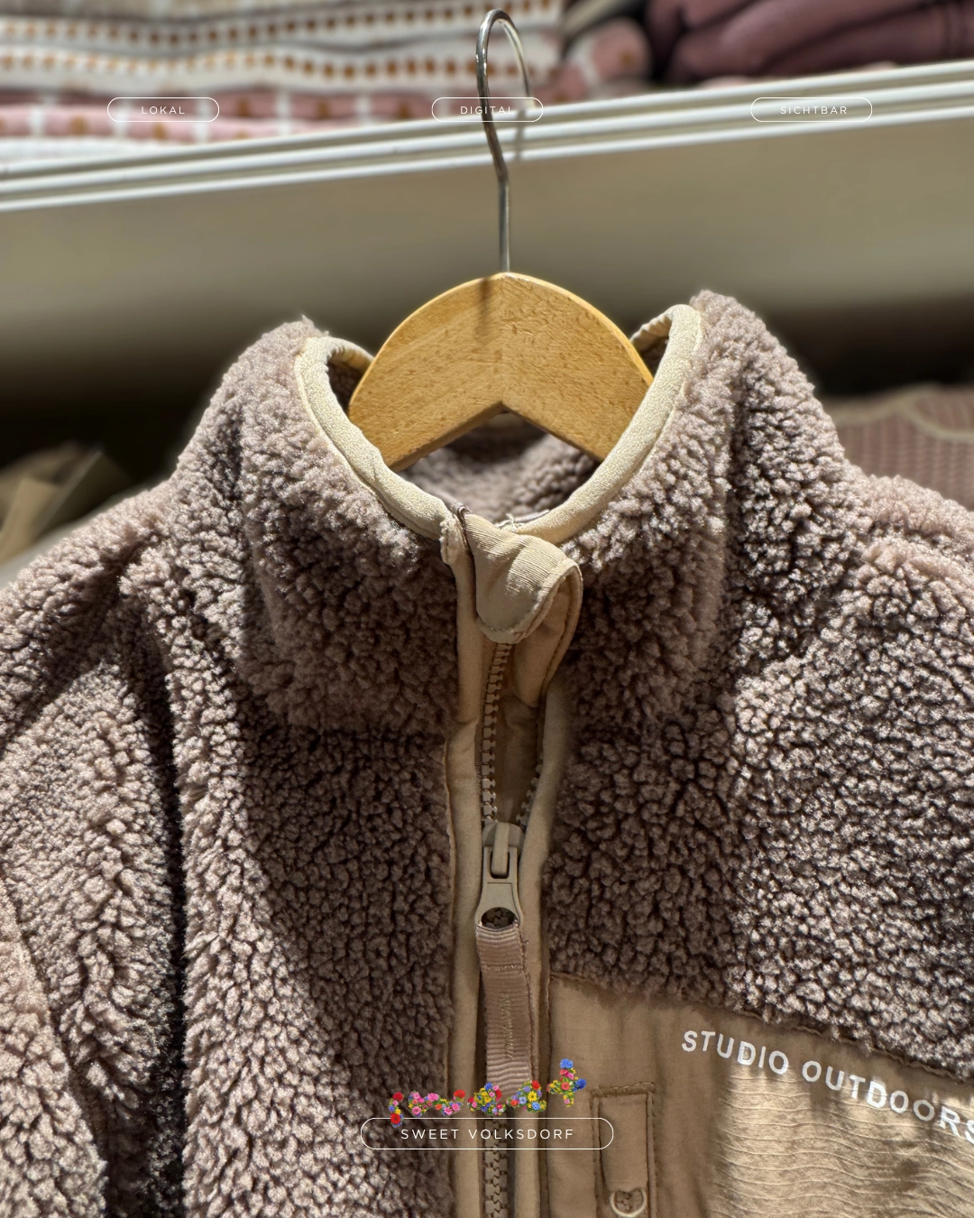 Fleecejacke braun für Kinder