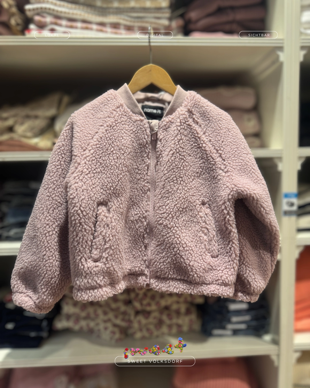 Fleecejacke rosa für Kinder