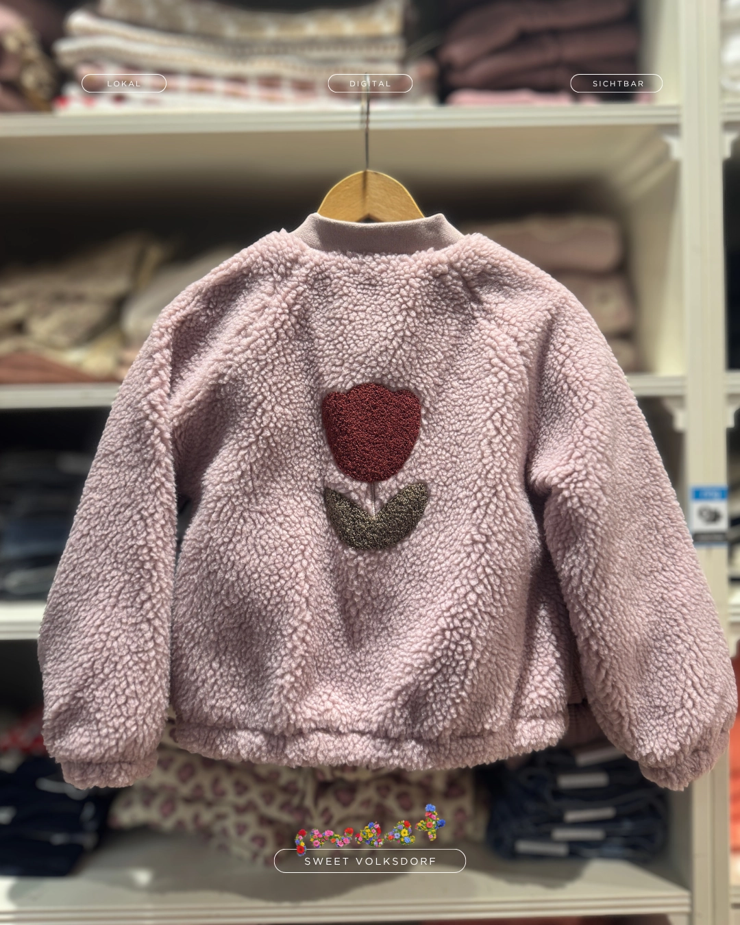 Fleecejacke mit Rückemotiv für Kinder