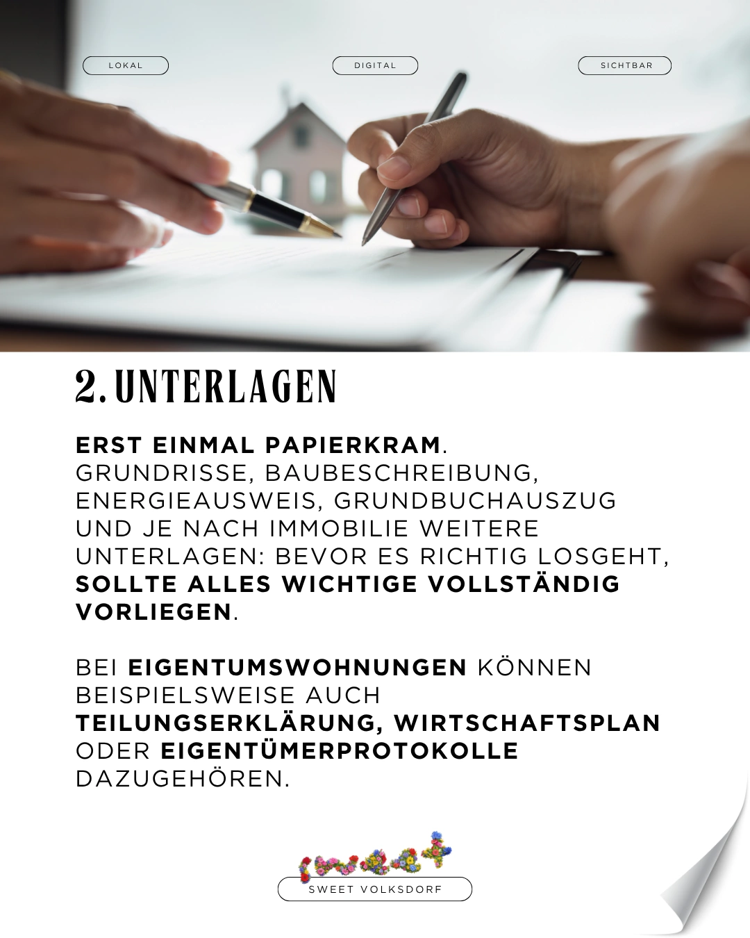 Unterlagen Hauskauf