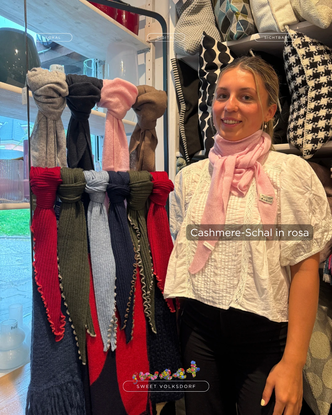 Mini-Schal Cashmere rosa