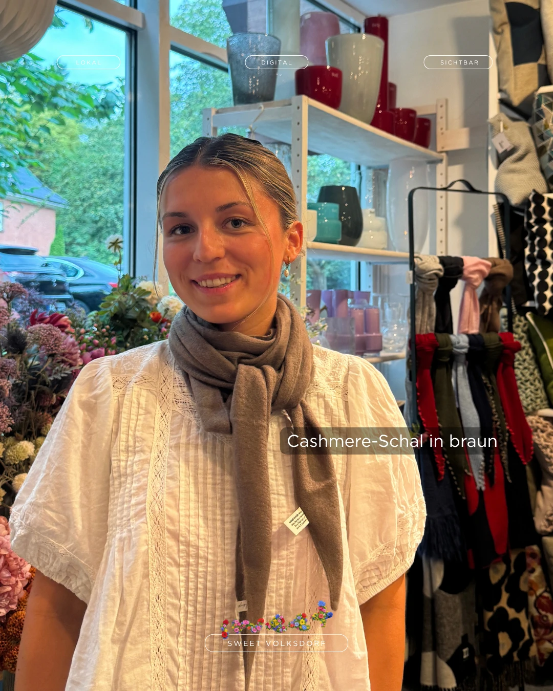 Mini-Schal Cashmere braun