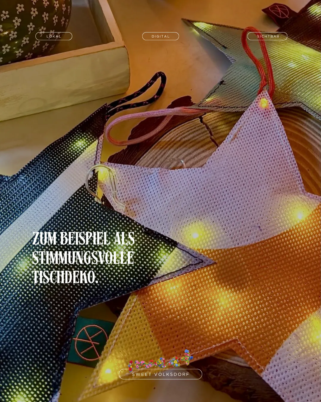 Deko Stern leuchtend