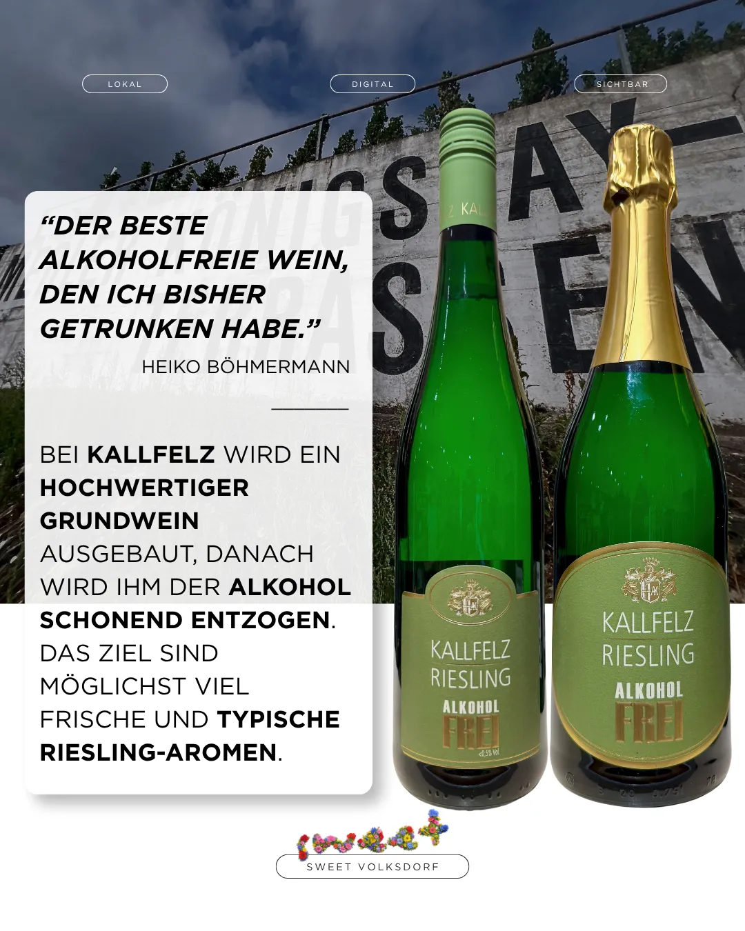 Alkoholfreier Wein und Sekt von Kallfelz bei Frischemarkt Simon