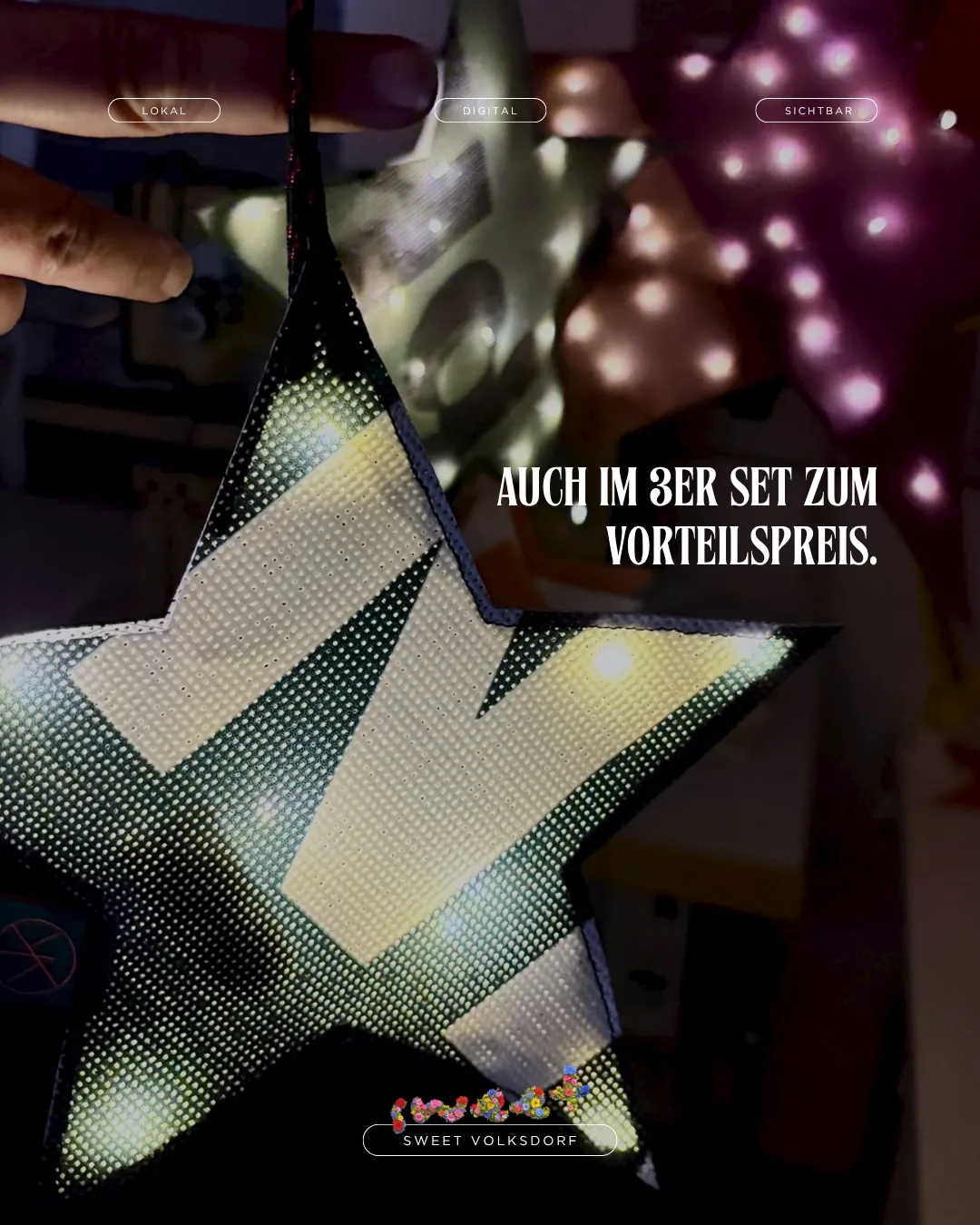 Deko Stern leuchtend