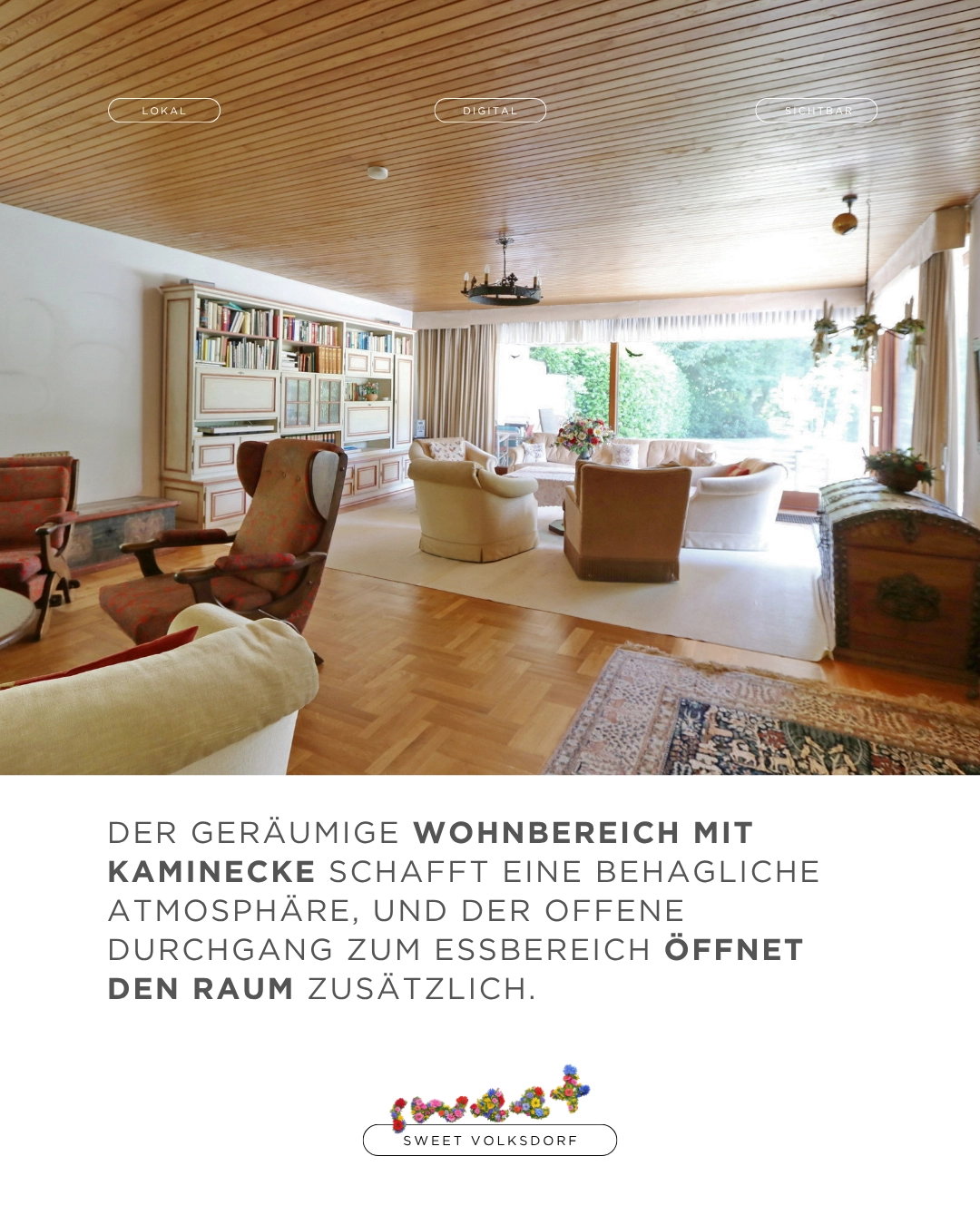 Lichtdurchflutetes Wohnzimmer