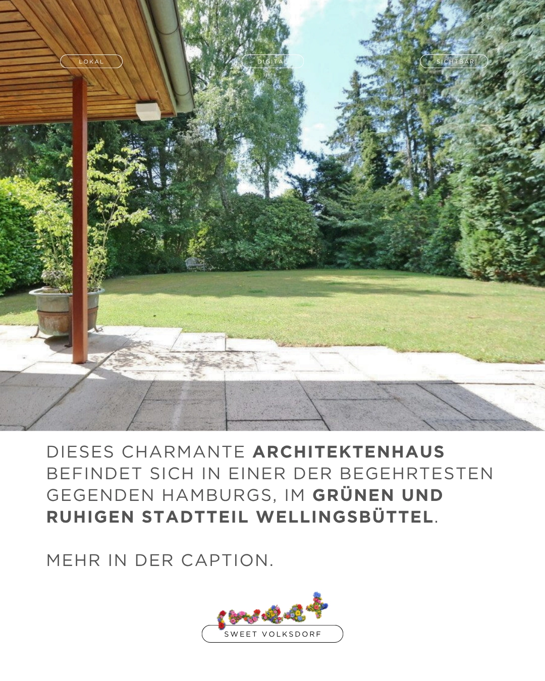 Viel Platz im geschützten Garten